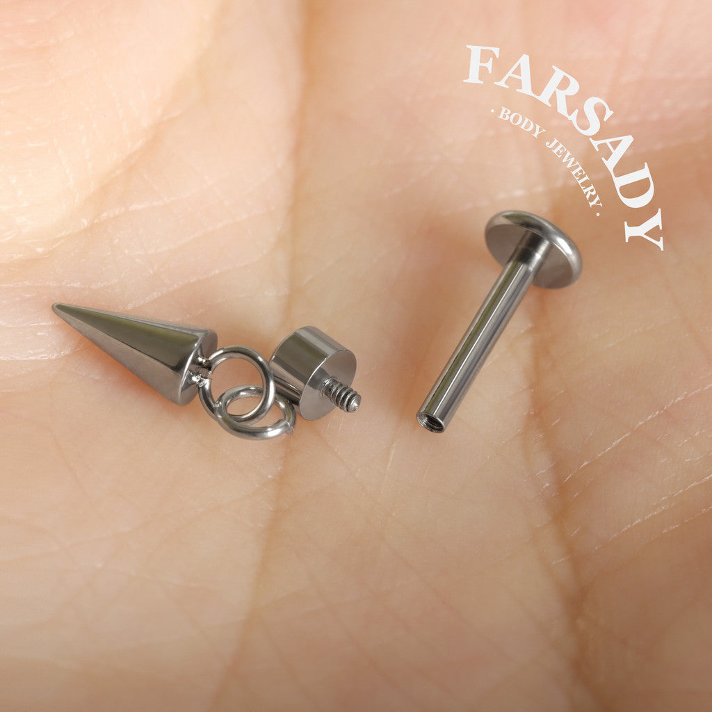 Spire Glint - F136 Titanium Internally Threaded Stud / Fits Cartilage Helix Tragus Lobe Nostril Piercing