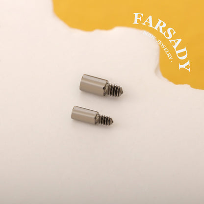 F136 Titanium Earring Post Extender - 2mm Extension Rod for 14G 16G Internal Thread Earrings