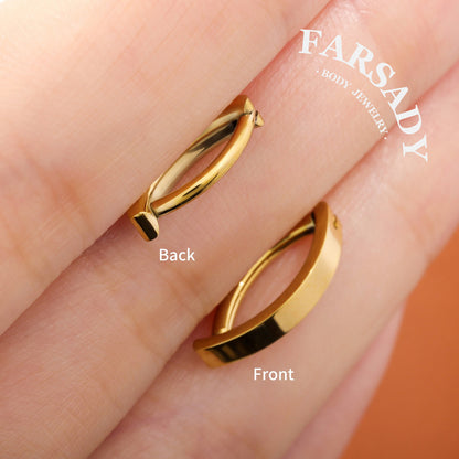 14G 16G Hinged Belly Button Clicker Minimalist Navel Ring Simple Belly Hoop Body Piercing Jewelry Daily Wear Elegant Navel Piercing Gift For Women