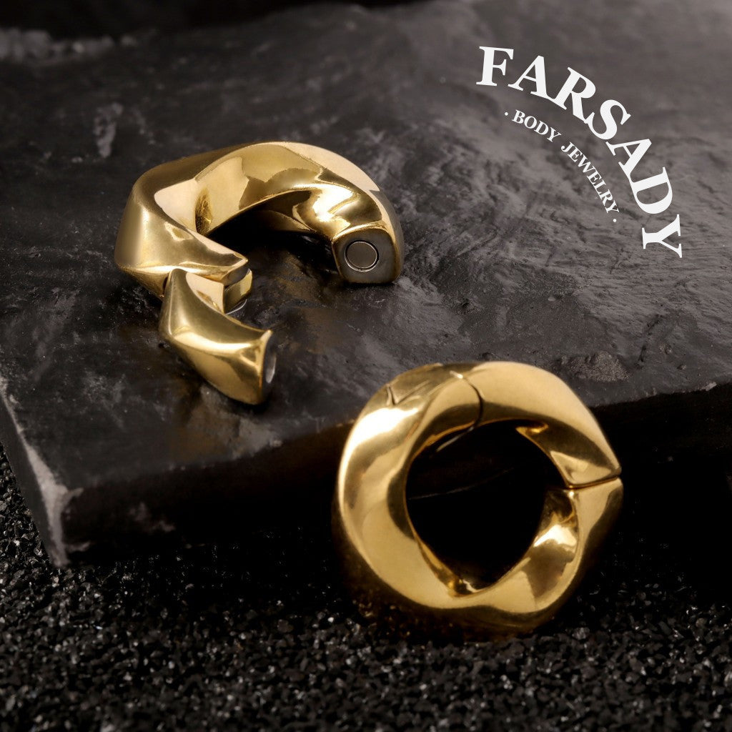 Mobius Ear Weights/ 6mm Gauge for Stretched Ear/ 2G Ear Plug/ Heavy Gauge Ring/ Ear Weights Hoop/ Ear Lobe Hanger