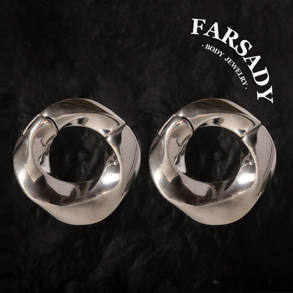 Mobius Ear Weights/ 6mm Gauge for Stretched Ear/ 2G Ear Plug/ Heavy Gauge Ring/ Ear Weights Hoop/ Ear Lobe Hanger