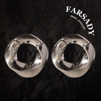 Mobius Ear Weights/ 6mm Gauge for Stretched Ear/ 2G Ear Plug/ Heavy Gauge Ring/ Ear Weights Hoop/ Ear Lobe Hanger
