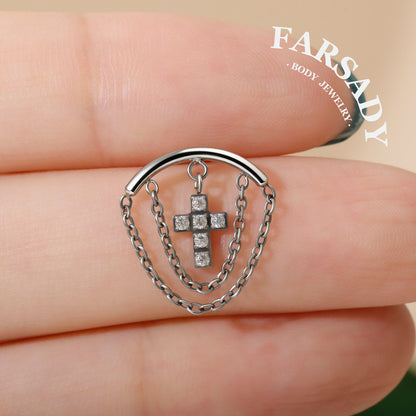 Golden Halo - F136 Titanium Threadless Stud / Fits Cartilage Helix Tragus Lobe Earring