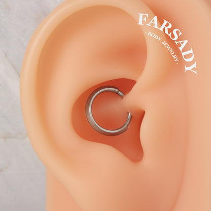 16G Titanium Bevel Angle Septum Hoop | Minimalist Piercing Jewelry for Helix, Conch, Daith, Rook, Tragus | Elegant Earring Daily Wear with Gift Box