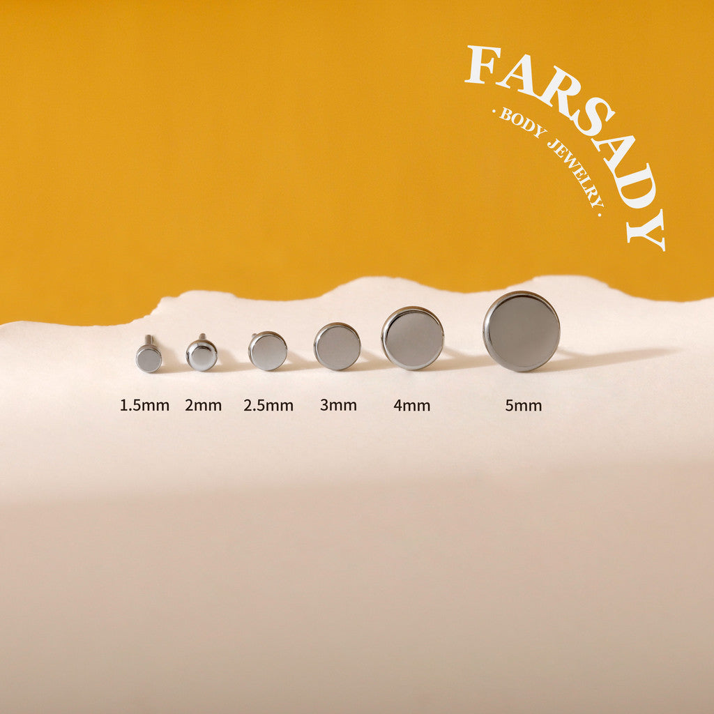 Discus Gradus - F136 Titanium Replacement Tops / Fits Threadless Ear Studs