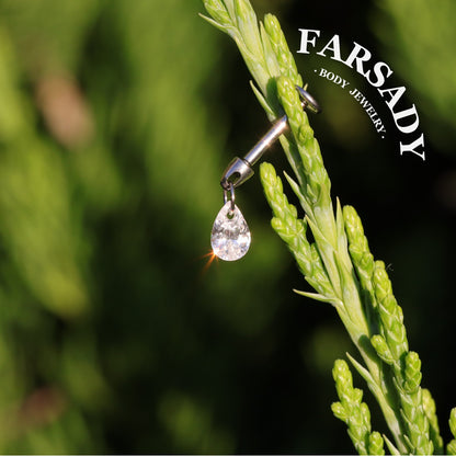 Dew Tear - F136 Titanium Internally Threaded Stud / Fits Cartilage Helix Tragus Lobe Piercing