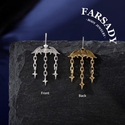 Stellar Vesper - Sterling Silver Push In Stud
