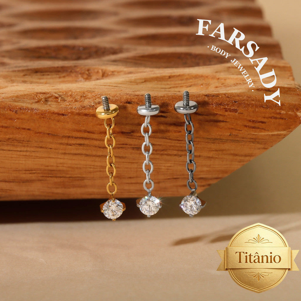 Solitary Spark - Titanium Push In Stud