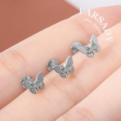 Skull Metamorph - F136 Titanium Internally Threaded Stud / Fits Cartilage Helix Tragus Lobe Nostril Piercing