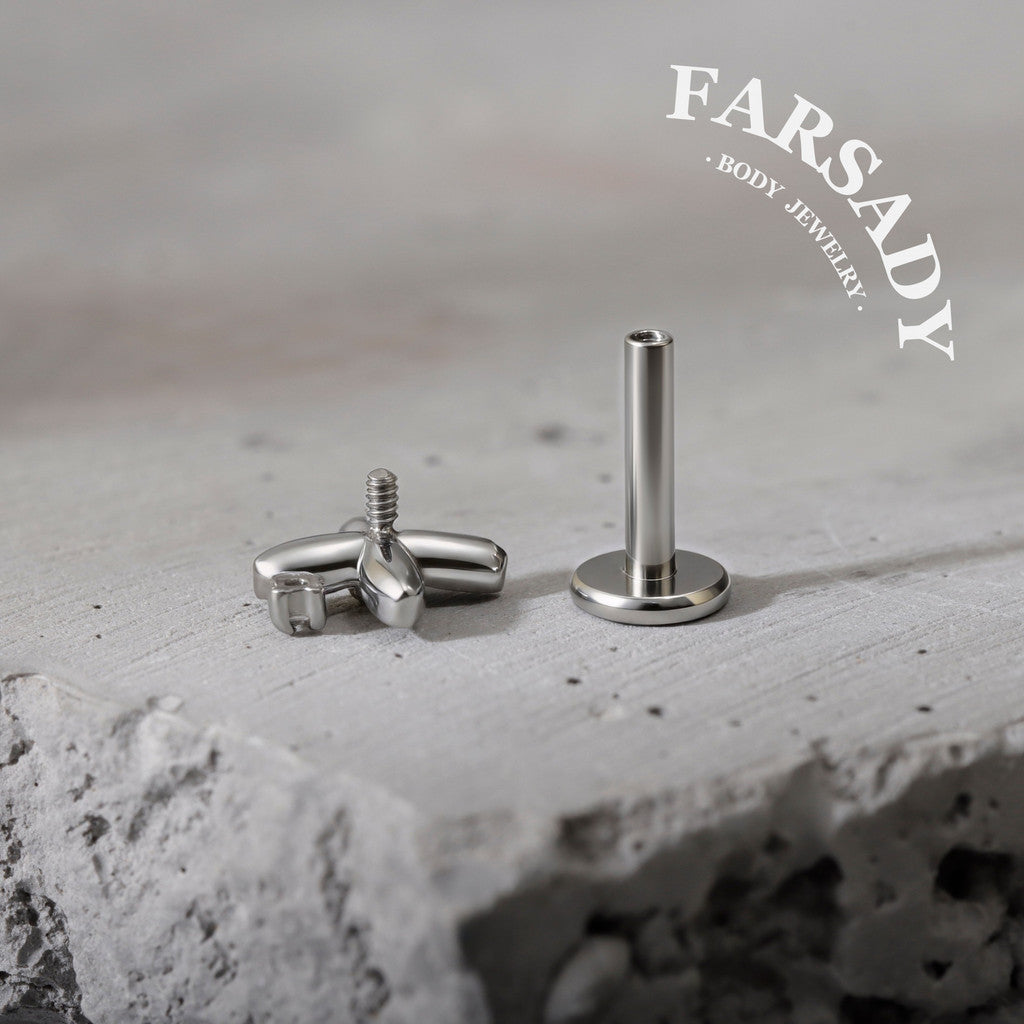 Petal Whisper - F136 Titanium Internally Threaded Stud / Fits Cartilage Helix Tragus Lobe Nostril Piercing