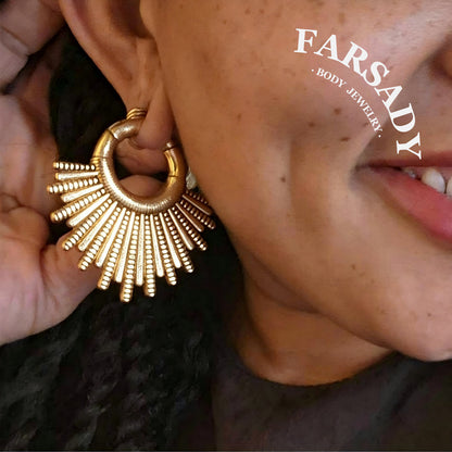 Sunshine Ear Weights High Quality Ear Hangers 2G 6mm Ear Weight Hoop Piercing Jewelry Ear Stretched Gauge Weights for Stretched Earlobe