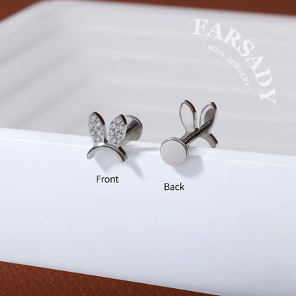 Lunar Ears - F136 Titanium Internally Threaded Stud / Fits Cartilage Helix Tragus Lobe Nostril Piercing