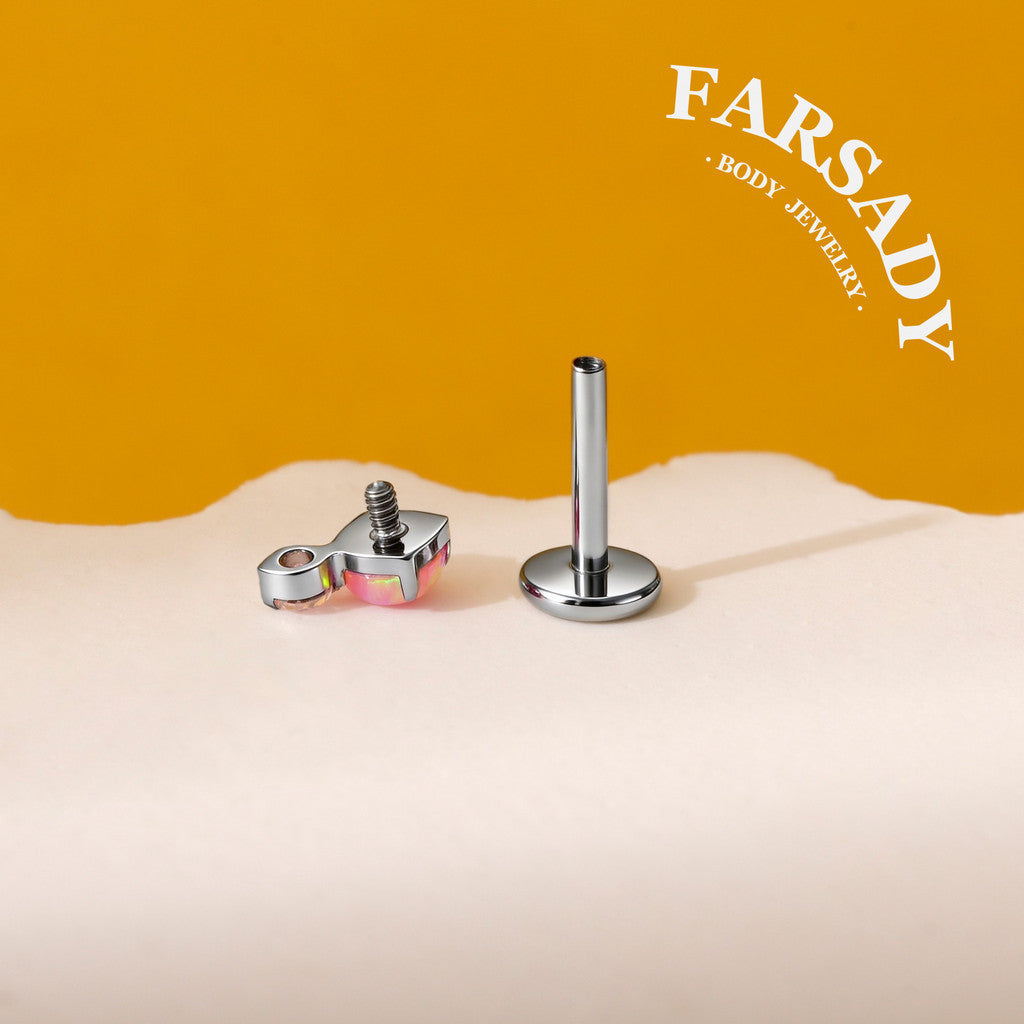 Orbis Opalis - F136 Titanium Colorful Opal Replacement Tops / Fits Internal Thread Ear Studs