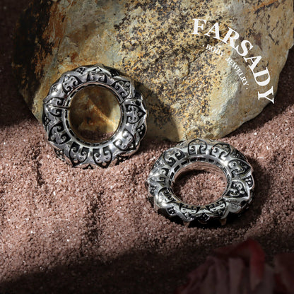 Filigree Pattern Ear Weights 2G 6mm Ear Lobe Hanger
