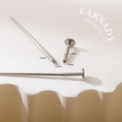 F136 Titanium Straight Insertion Taper - 18G 16G 14G Piercing Guide Pin for Internally Threaded Ear Stud Belly Button Ring Barbell