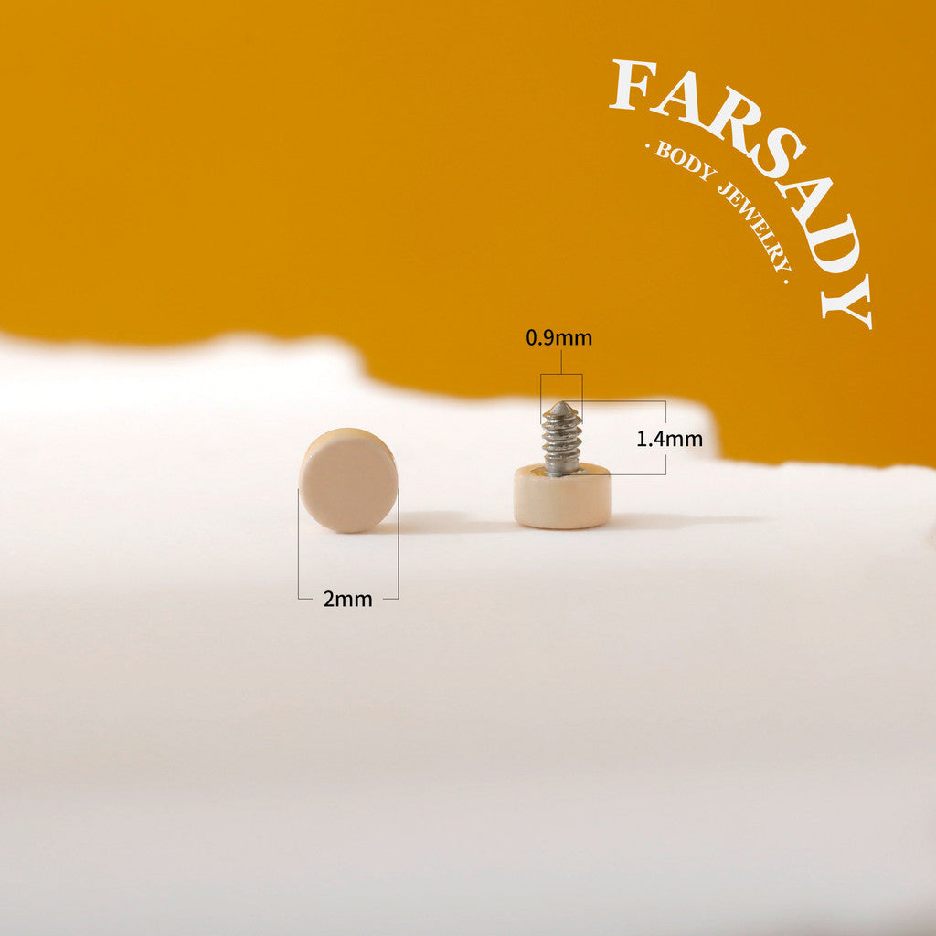 Hidden Nude - F136 Titanium Replacement Tops / Fits Internal Thread Ear Studs