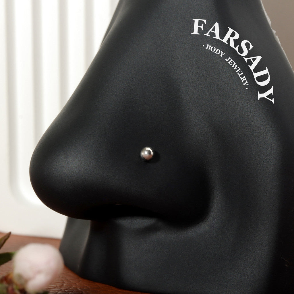 Tiny Dew Sphere - F136 Titanium Screw End Stud / Fit 18G 20G Nose Ring