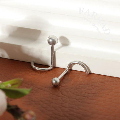 Tiny Dew Sphere - F136 Titanium Screw End Stud / Fit 18G 20G Nose Ring