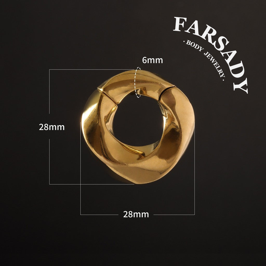 Mobius Ear Weights/ 6mm Gauge for Stretched Ear/ 2G Ear Plug/ Heavy Gauge Ring/ Ear Weights Hoop/ Ear Lobe Hanger
