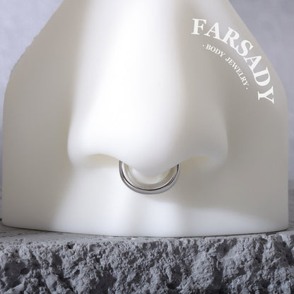 Minimal Unadorned Hoof - 316L Fake Nose Ring C-Hoop Piercing / Fit Non-Pierced Septum Ring