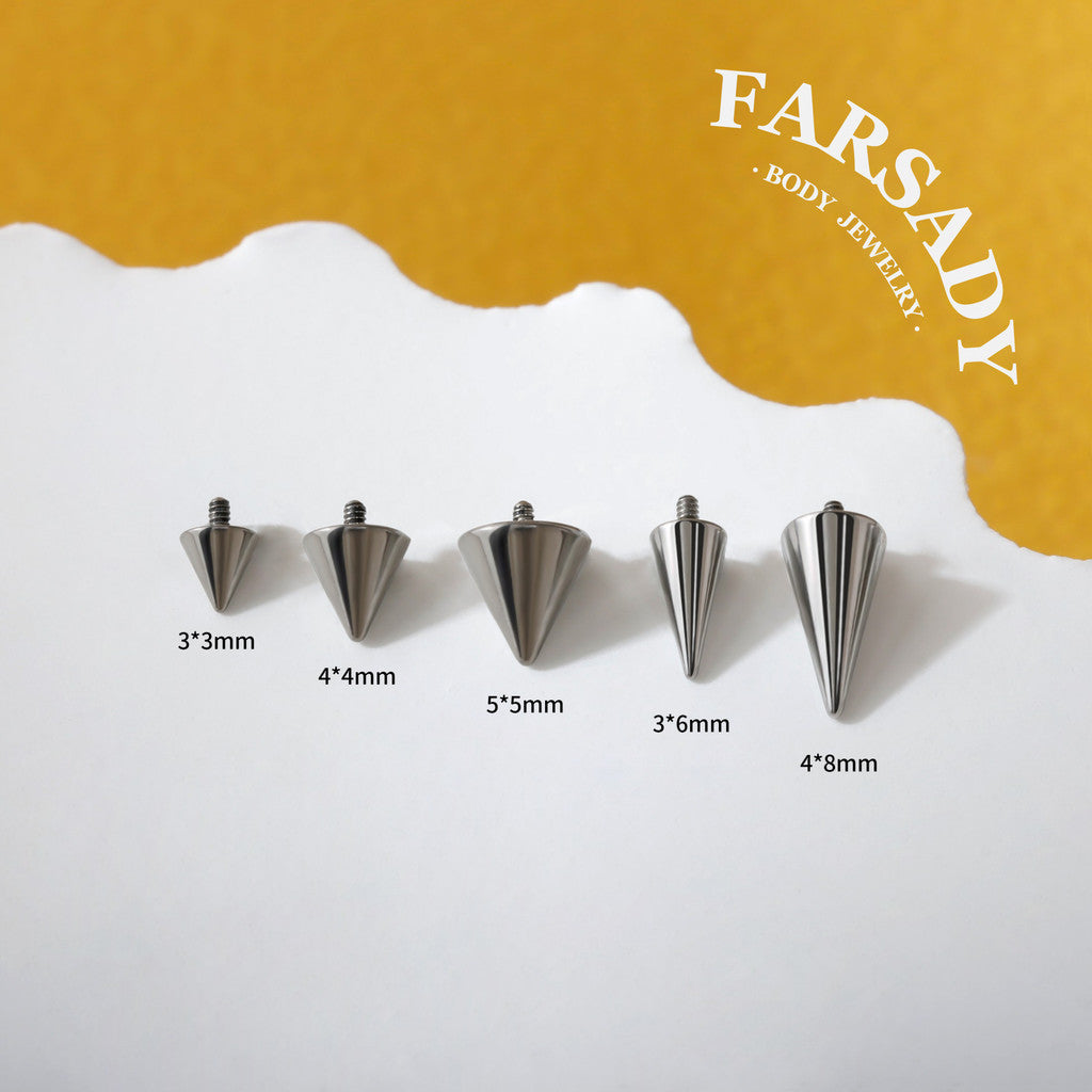 Spine Gradus - F136 Titanium Replacement Tops / Fits Internal Thread Ear Studs
