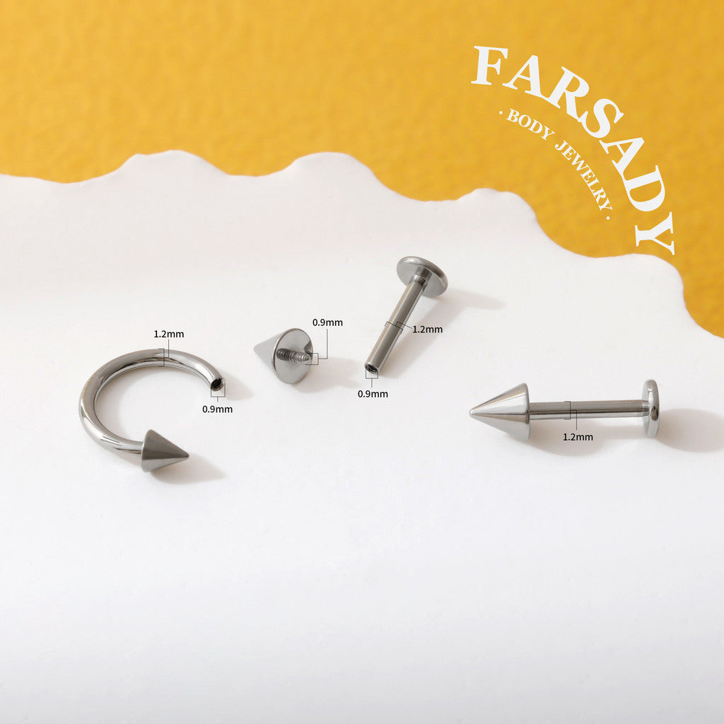 Spine Gradus - F136 Titanium Replacement Tops / Fits Internal Thread Ear Studs