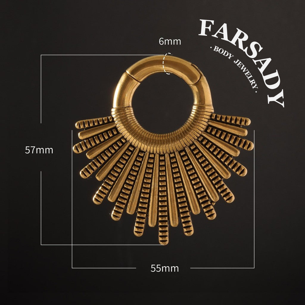 Sunshine Ear Weights High Quality Ear Hangers 2G 6mm Ear Weight Hoop Piercing Jewelry Ear Stretched Gauge Weights for Stretched Earlobe