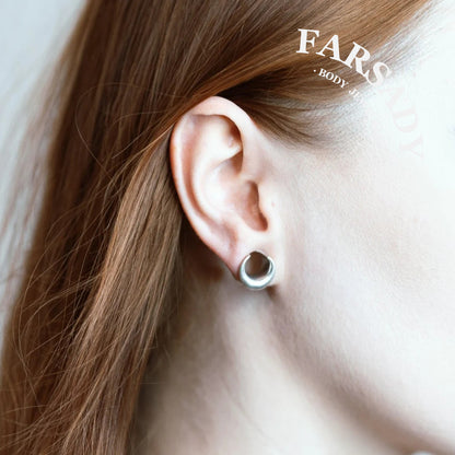 Curva Lenis - 316L C-Shape Ear Tunnels / Fits 00G Stretched Ear Lobes Plugs