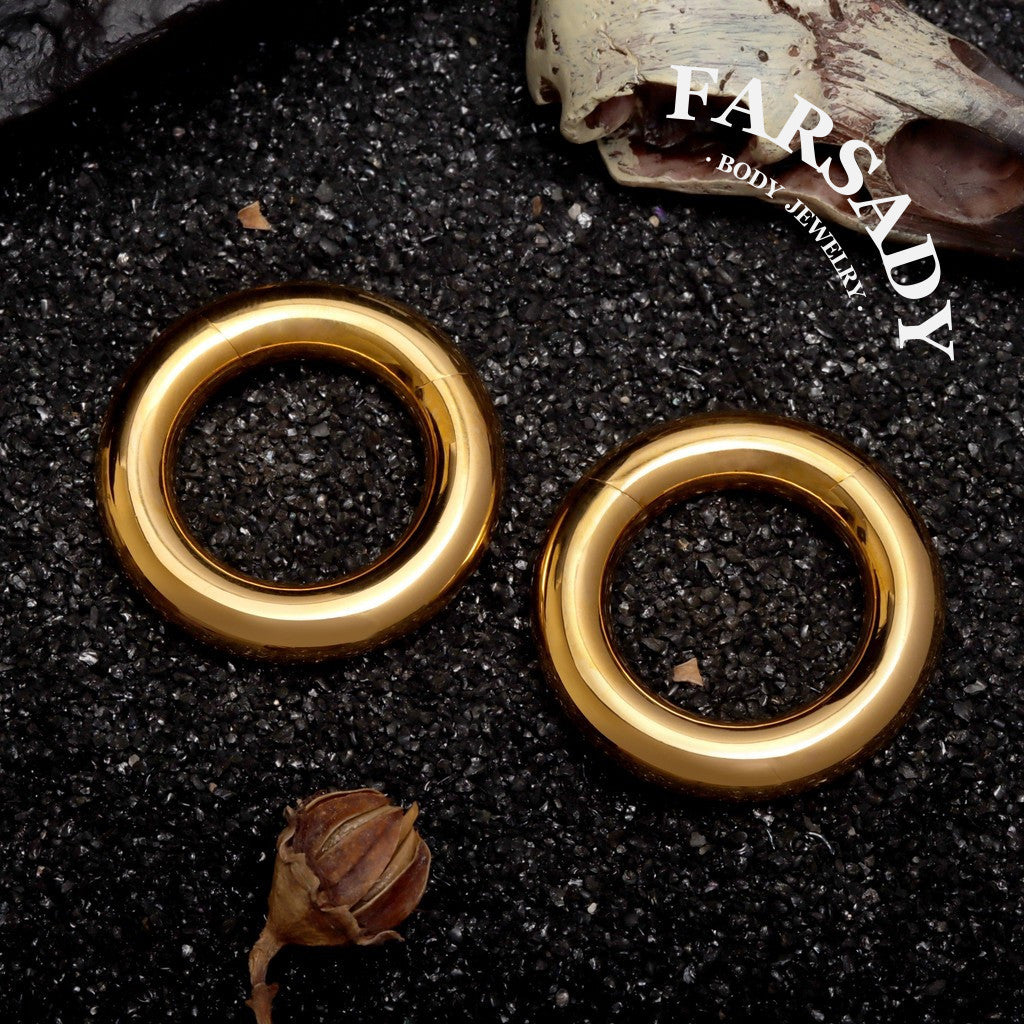 2G Ear Weights Hangers Easy Clasp Steel Plug Earrings Heavy Gauges Jewelry for 6mm Stretchered Earlobe Piercing