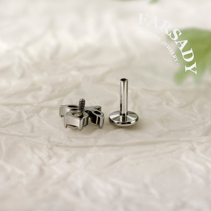Blossom Sprig - F136 Titanium Internally Threaded Stud / Fits Cartilage Helix Tragus Lobe Nostril Piercing