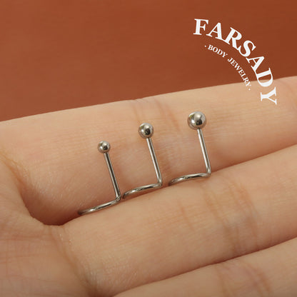 Tiny Dew Sphere - F136 Titanium Screw End Stud / Fit 18G 20G Nose Ring