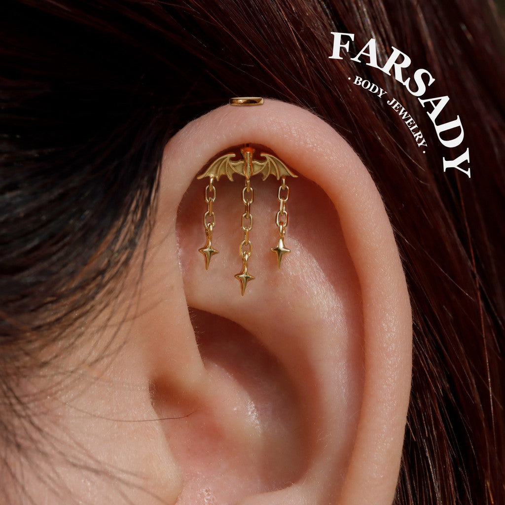 Stellar Vesper - Sterling Silver Push In Stud