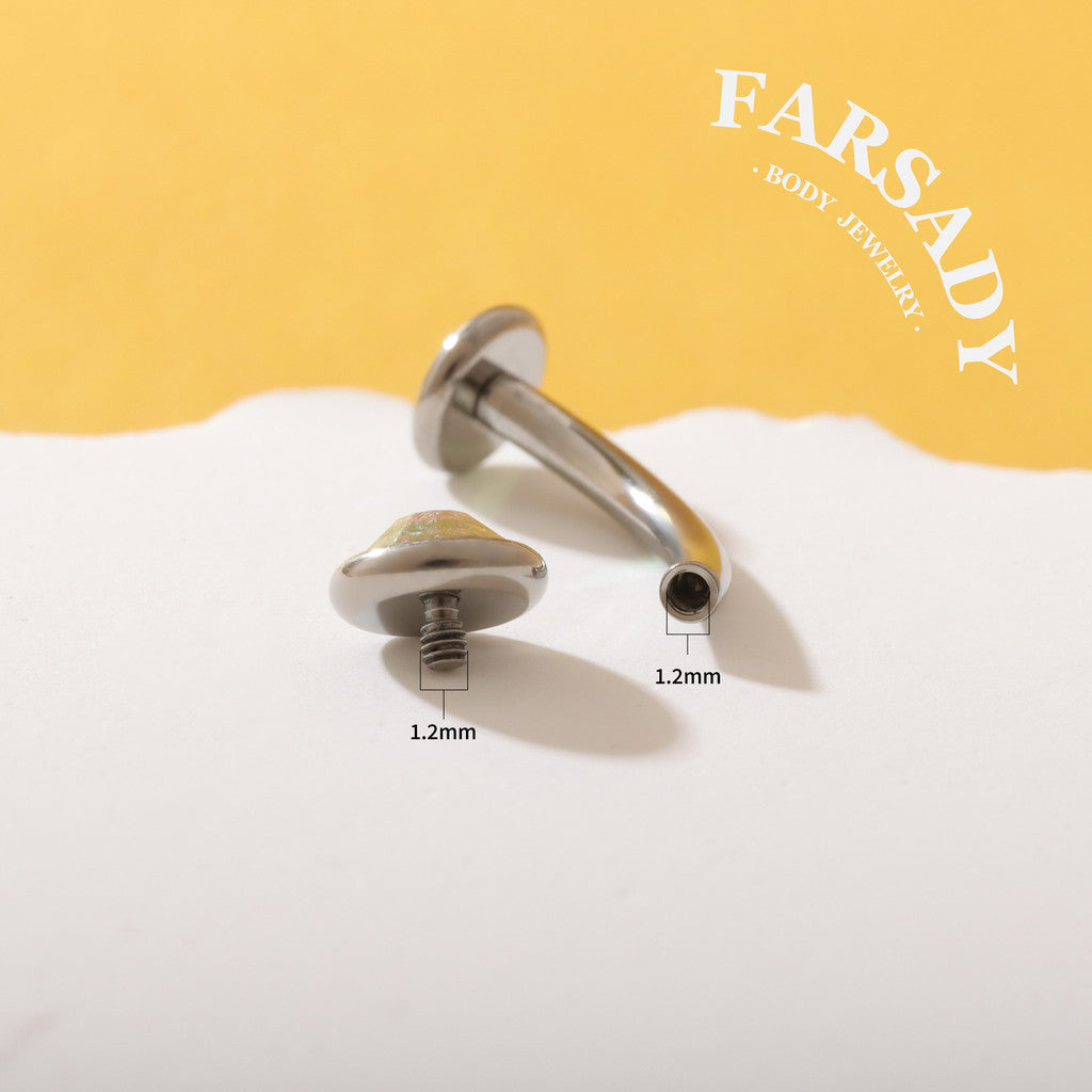 Replacement Belly Button Flat Back Bar, 14G Titanium Internally Threaded 6mm 8mm 10mm 12mm 14mm 16mm Navel Bar, DIY Body Jewelry Supplies