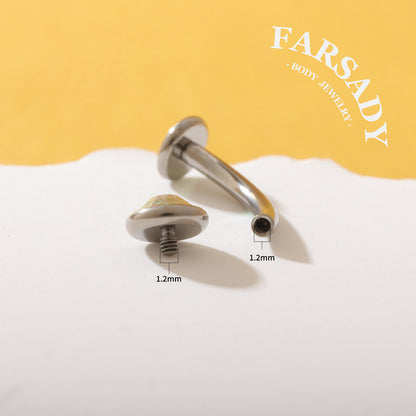 Replacement Belly Button Flat Back Bar, 14G Titanium Internally Threaded 6mm 8mm 10mm 12mm 14mm 16mm Navel Bar, DIY Body Jewelry Supplies