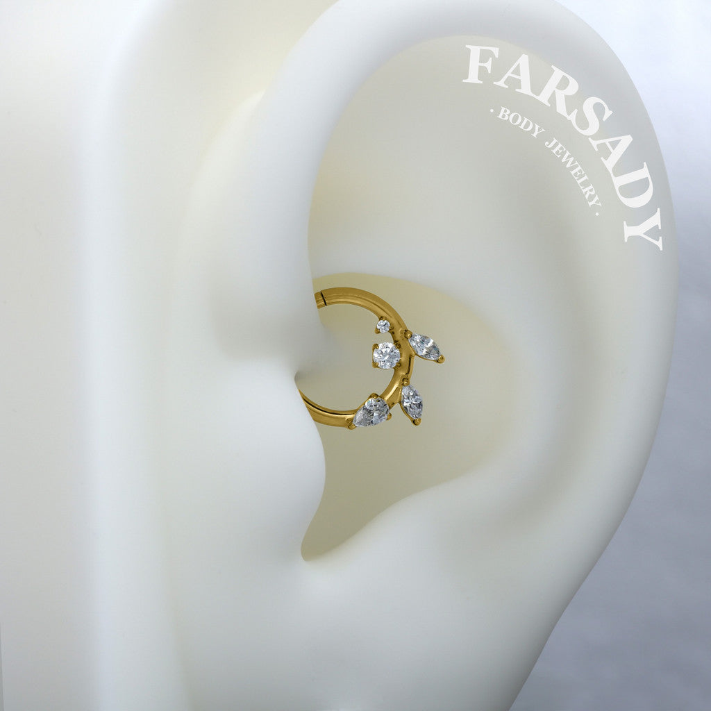 Branch Inspired - ASTM F136 Titanium Hinged Clicker Hoop / Fits 16G Septum Ring Helix Conch Cartilage Earring
