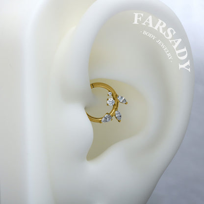 Branch Inspired - ASTM F136 Titanium Hinged Clicker Hoop / Fits 16G Septum Ring Helix Conch Cartilage Earring