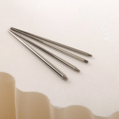 F136 Titanium Straight Insertion Taper - 18G 16G 14G Piercing Guide Pin for Internally Threaded Ear Stud Belly Button Ring Barbell