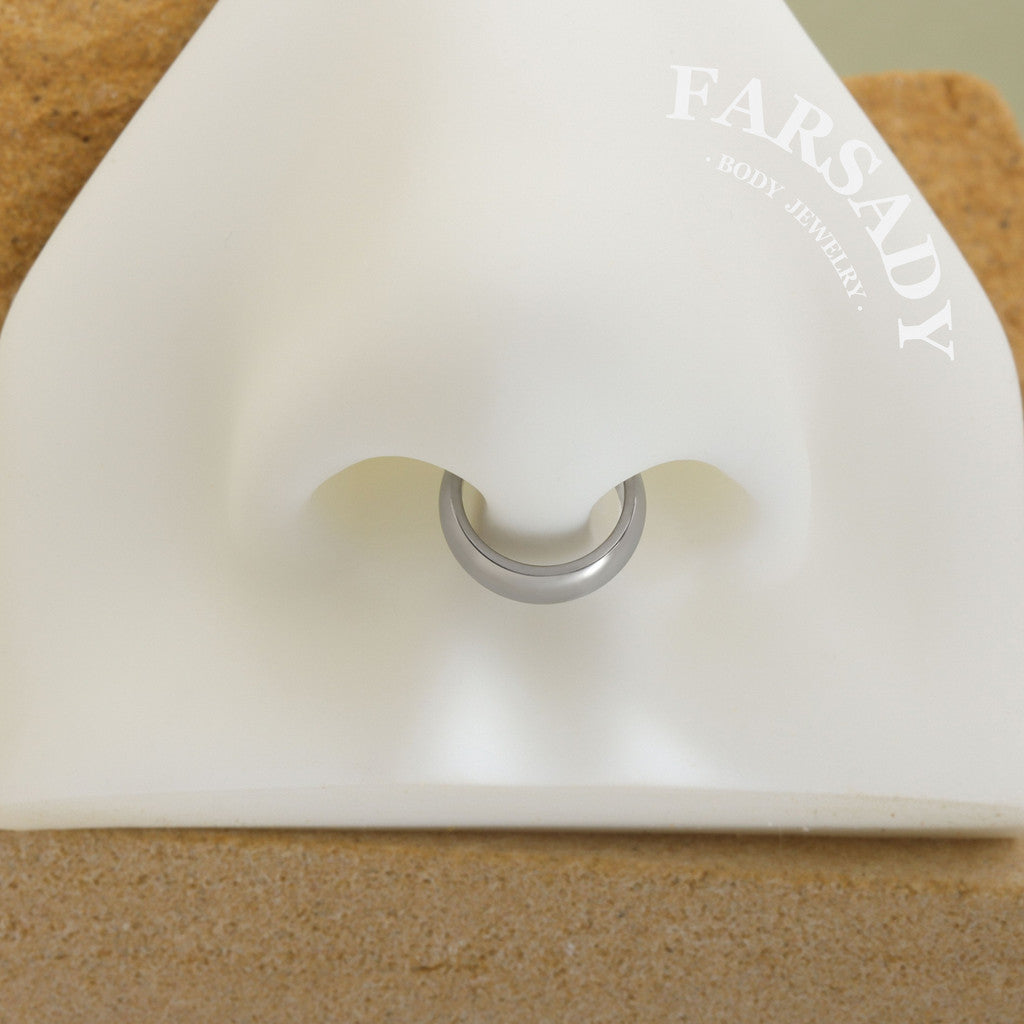 Soft Arc - ASTM F136 Titanium Hinged Clicker Hoop / Fits 16G Septum Ring Helix Conch Cartilage Earring