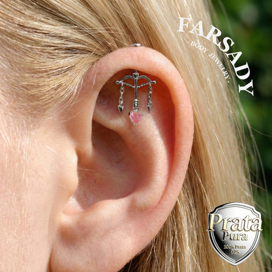 Rose Arcus - 925 Silver Threadless Stud