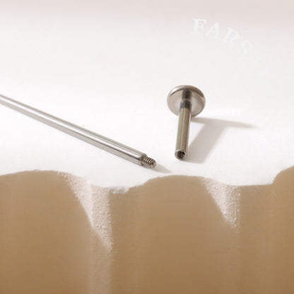 F136 Titanium Straight Insertion Taper - 18G 16G 14G Piercing Guide Pin for Internally Threaded Ear Stud Belly Button Ring Barbell