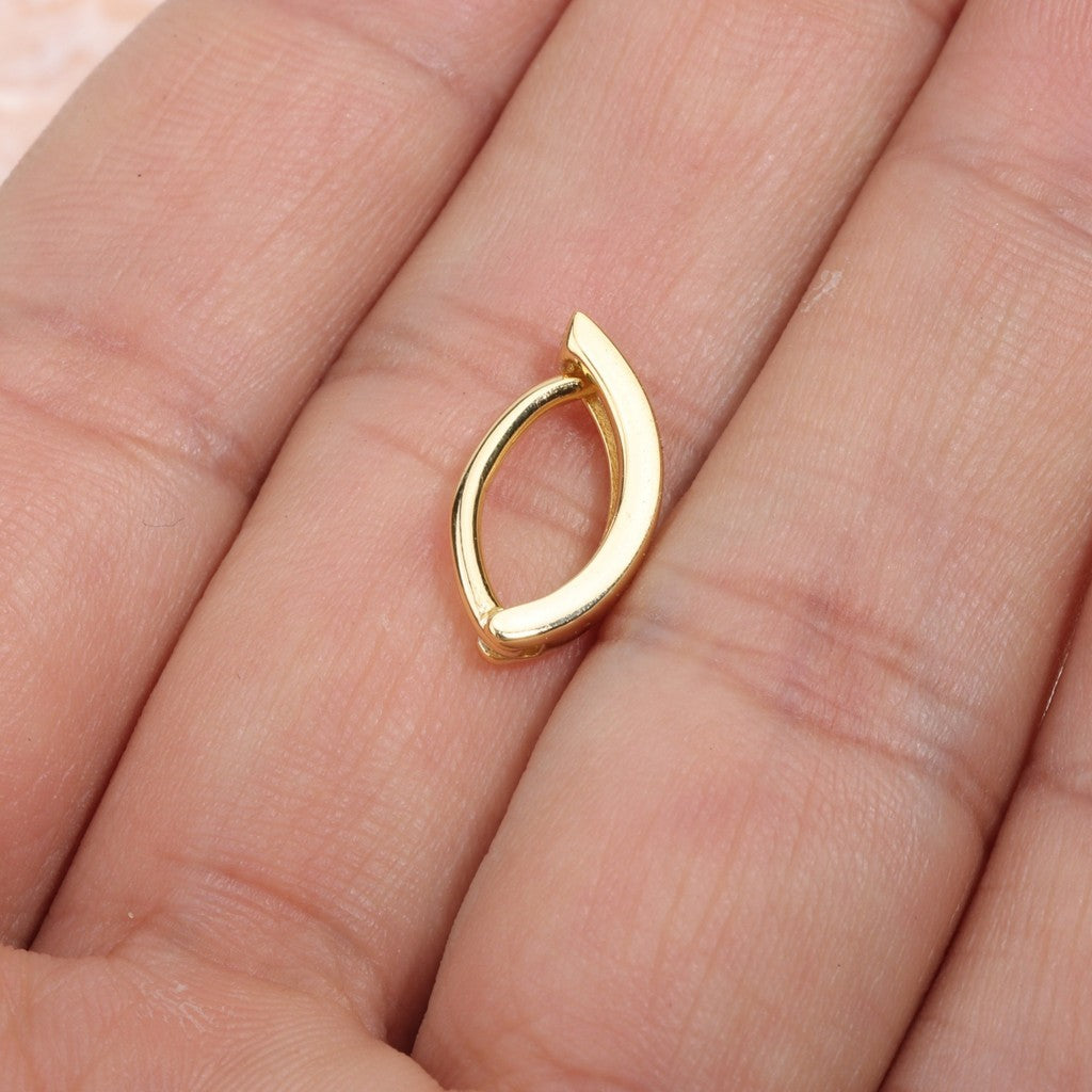 14G 16G Hinged Belly Button Clicker Minimalist Navel Ring Simple Belly Hoop Body Piercing Jewelry Daily Wear Elegant Navel Piercing Gift For Women