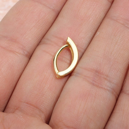 14G 16G Hinged Belly Button Clicker Minimalist Navel Ring Simple Belly Hoop Body Piercing Jewelry Daily Wear Elegant Navel Piercing Gift For Women