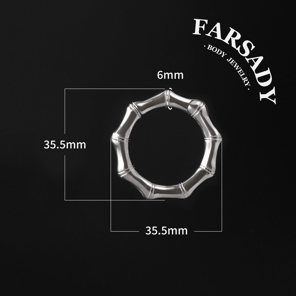 Bambus Annulus - 316L Magnetic Hinged Ear Weights / Fits 3G 2G Stretched Ear Lobes Tunnels Plugs