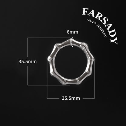 Bambus Annulus - 316L Magnetic Hinged Ear Weights / Fits 3G 2G Stretched Ear Lobes Tunnels Plugs