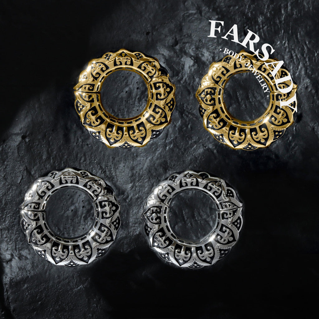 Filigree Pattern Ear Weights 2G 6mm Ear Lobe Hanger