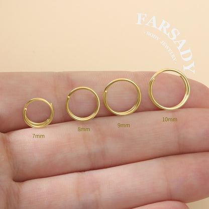 Double Wire - 925 Silver Spiral Hoop / Fit 20G Nose Ring Helix Earlobe Conch Earring