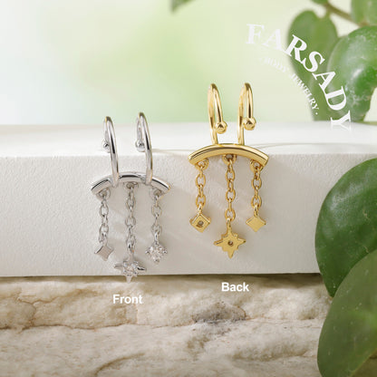 Stellar Fringe- 316L Fake Helix Earring C-Hoop Piercing