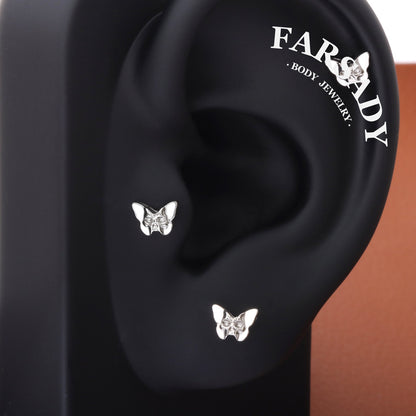 Skull Metamorph - F136 Titanium Internally Threaded Stud / Fits Cartilage Helix Tragus Lobe Nostril Piercing