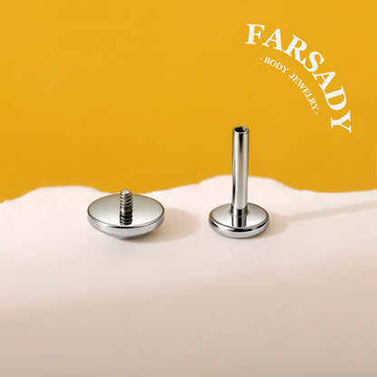 Sharp Cut Metal - F136 Titanium Replacement Tops / Fits Internal Thread Ear Studs