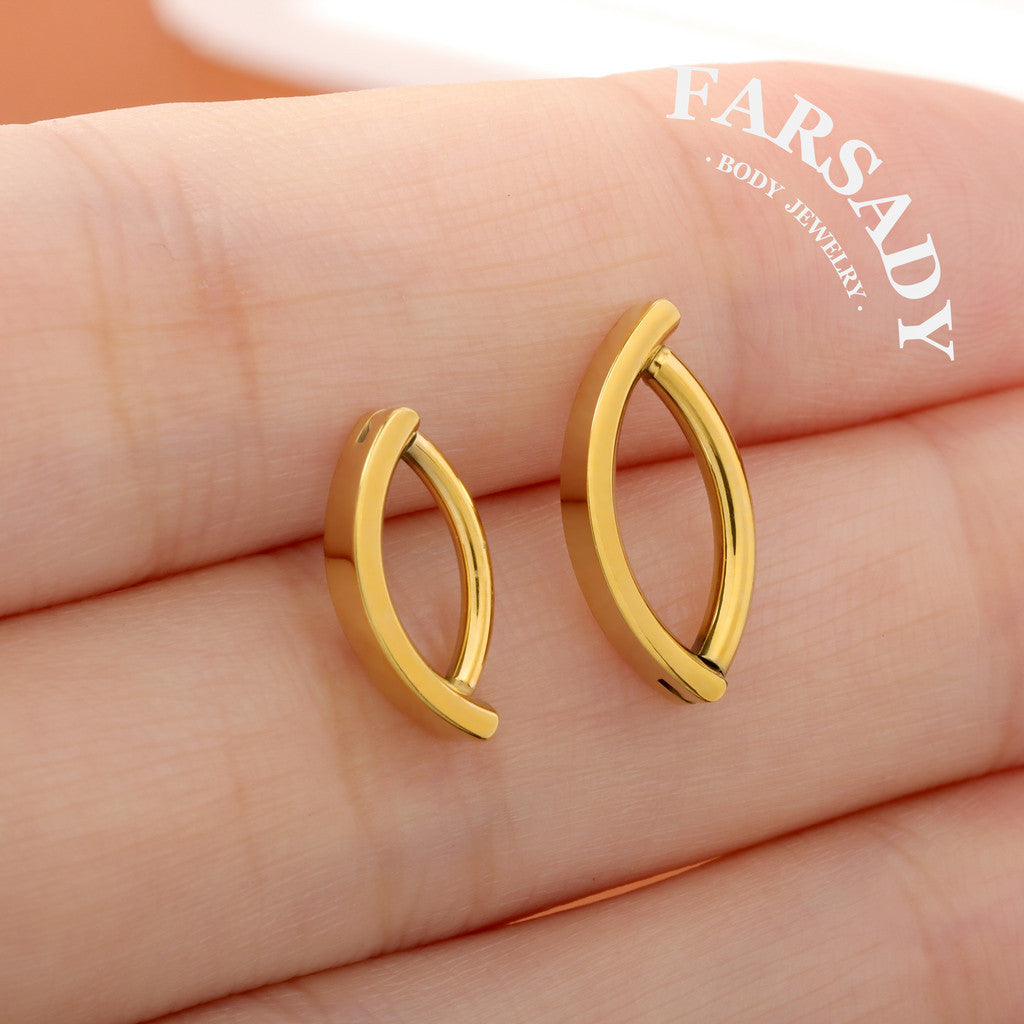 14G 16G Hinged Belly Button Clicker Minimalist Navel Ring Simple Belly Hoop Body Piercing Jewelry Daily Wear Elegant Navel Piercing Gift For Women